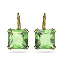 スワロフスキー アクセサリー 海外モデル Swarovski Millenia Drop Earrings, Square Cut, Green Crystal, Gold-tone Finishスワロフスキー アクセサリー 海外モデル