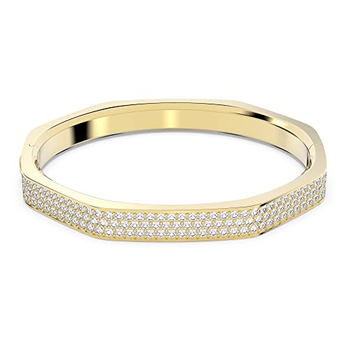 楽天angelicaスワロフスキー アメリカ アクセサリー ブランド かわいい SWAROVSKI Dextera Bangle Bracelet, Size L, Octagon Shape with White Crystal Pav? on Gold-Tone Finished Band, Part of the Dextera Collectionスワロフスキー アメリカ アクセサリー ブランド かわいい