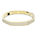 スワロフスキー アクセサリー 海外モデル SWAROVSKI Dextera Bangle Bracelet, Size L, Octagon Shape with White Crystal Pav? on Gold-Tone Finished Band, Part of the Dextera Collectionスワロフスキー アクセサリー 海外モデル