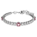 スワロフスキー アクセサリー 海外モデル Swarovski Matrix Tennis Bracelet, Pink and Clear Round-Cut Stones in a Rhodium Finished Setting, Part of the Matrix Collectionスワロフスキー アクセサリー 海外モデル