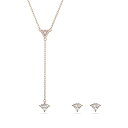 スワロフスキー アクセサリー 海外モデル Swarovski Ortyx Set, Triangle Cut Clear Crystals, Rose Gold-Tone Finishスワロフスキー アクセサリー 海外モデル
