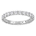 スワロフスキー アクセサリー 海外モデル SWAROVSKI Vittore Ring, Clear circle-cut Swarovski Crystals on a Rhodium Finish Setting, Size 8, Part of the Swarovski Vittore Collectionスワロフスキー アクセサリー 海外モデル