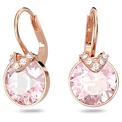 ե ꥫ ꡼ ֥ 襤 SWAROVSKI Bella V Drop Pierced Earrings, Round Pink Crystals with Clear Pav? on a Rose-Gold Tone Finished Setting, Part of the Swarovski Beե ꥫ ꡼ ֥ 襤