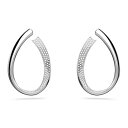 スワロフスキー アクセサリー 海外モデル Swarovski Exist Hoop Earrings, White, Rhodium Finishスワロフスキー アクセサリー 海外モデル
