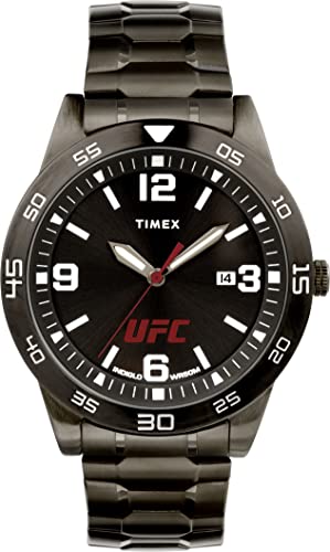 腕時計 タイメックス メンズ Timex UFC Men's Legend 42mm Watch - Gunmetal Strap Black Dial Gunmetal Case腕時計 タイメックス メンズ