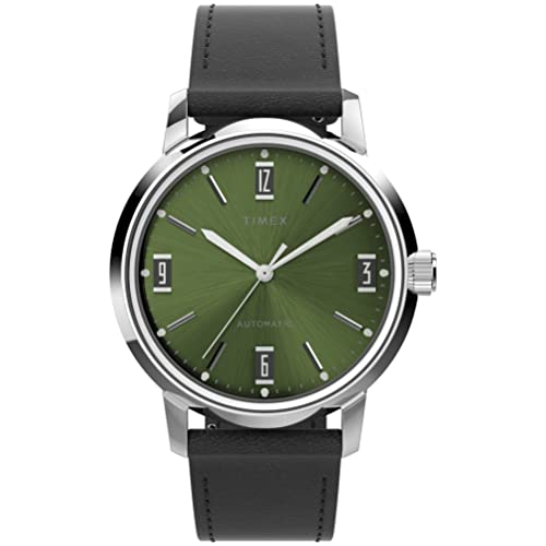 腕時計 タイメックス レディース Timex 40 mm Marlin Automatic Leather Strap Watch Black One Size腕時計 タイメックス レディース