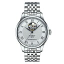 rv eB\ Y Tissot Mens Le Locle Powermatic 80 Open Heart 316L Stainless Steel case Automatic Watches, Grey, Stainless Steel, 19 (T0064071103302)rv eB\ Y