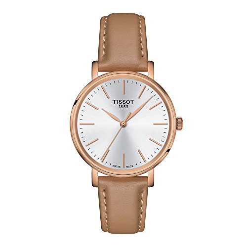 ティソ 腕時計 ティソ レディース Tissot Womens Everytime Lady 316L Stainless Steel case with Rose Gold PVD Coating Quartz Watch, Beige, Leather, 16 (T1432103601100)腕時計 ティソ レディース