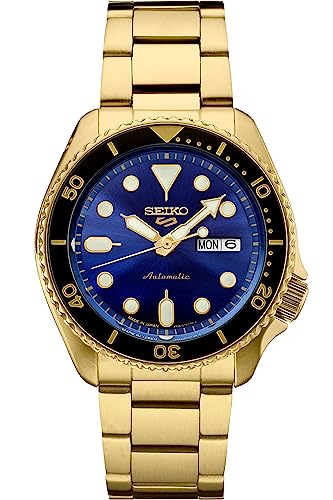 腕時計 セイコー メンズ SEIKO SRPK20,Men Sport,GMT,Mechanical,Automatic,Stainless,Gold Tone,Blue Dial,100m WR腕時計 セイコー メンズ