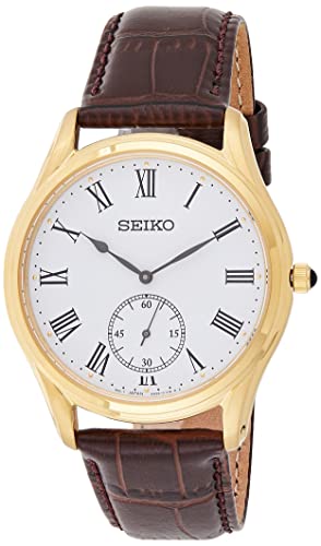 ӻ   Seiko Unisex-Adults Analog Quartz Watch with Leather Strap SRK050P1, White, Strap.ӻ  