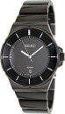 rv ZCR[ Y Seiko Men's SGEG21 Black Stainless-Steel Quartz Watch with Black Dialrv ZCR[ Y