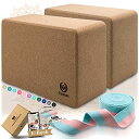 ヨガブロック フィットネス Tumaz Yoga Blocks 2 Pack with Strap Set, High Density/Lightweight ...