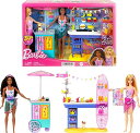 バービー バービー人形 Barbie Playset & 2 Dolls with 20+ Accessories, Beach Boardwalk Set includes Snack Stand, Ice Cream Kiosk, Puppy & Themed Piecesバービー バービー人形