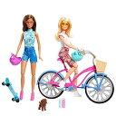 バービー バービー人形 Barbie Outdoor Bike Playset Bundle Blonde and Brunette Doll with Puppy Summer Fun Set, HJY84バービー バービー人形