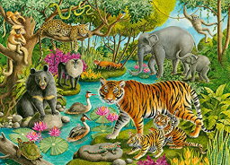 ジグソーパズル 海外製 アメリカ Ravensburger Animals of India 60 Piece Jigsaw Puzzle for Kids - 05163 - Every Piece is Unique, Pieces Fit Together Perfectlyジグソーパズル 海外製 アメリカ