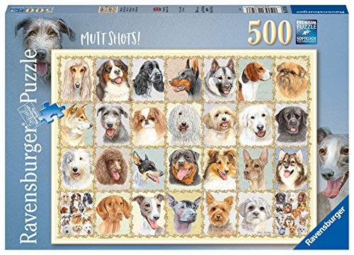 ジグソーパズル 海外製 アメリカ Ravensburger 16758 Mutt Shots 500 Piece Jigsaw Adults & for Kids Age 10 and Up. A Lovely Dog Puzzleジグソーパズル 海外製 アメリカ