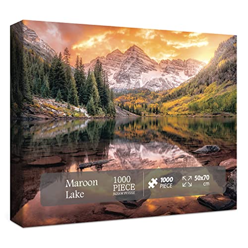 angelica㤨֥ѥ  ꥫ Nature Puzzle for Adult 1000 Piece, Mountain Lake Landscape Puzzle Scenery, Maroon Lake Jigsaw Puzzles Scenicѥ  ꥫפβǤʤ14,500ߤˤʤޤ