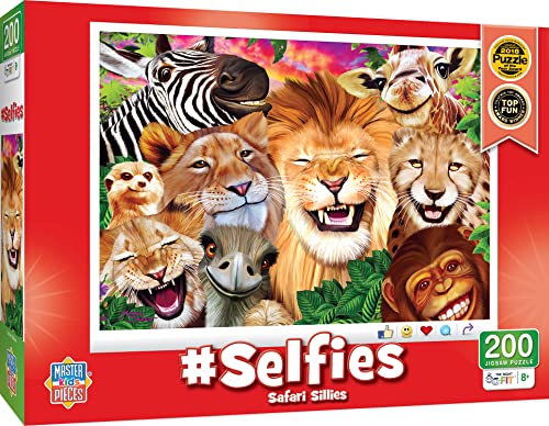 ジグソーパズル 海外製 アメリカ Masterpieces 200 Piece Jigsaw Puzzle for Kids - #Selfies Safari Sillies - 14"x19"ジグソーパズル 海外製 アメリカ