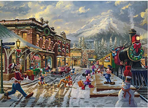 ジグソーパズル 海外製 アメリカ Ceaco - Thomas Kinkade - Disney - Holiday - Candy Cane Express - 1000 Piece Jigsaw Puzzleジグソーパズル 海外製 アメリカ