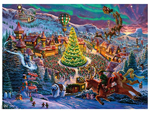 ѥ  ꥫ Ceaco - Zac Kinkade - Classic Christmas - Santa's North Pole - 1000 Piece Jigsaw Puzzleѥ  ꥫ