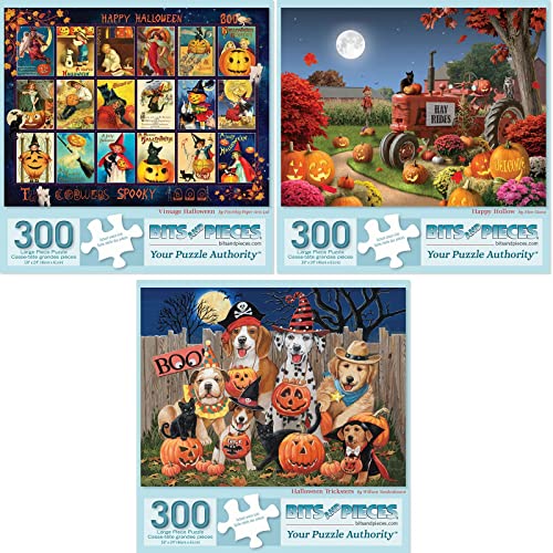 楽天angelicaジグソーパズル 海外製 アメリカ Bits and Pieces - Value Set of （3） 300 Piece Jigsaw Puzzles for Adults - Each Puzzle Measures 18