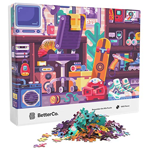 ジグソーパズル 海外製 アメリカ BetterCo. Remember The 90 039 s Puzzle, Jigsaw Tiles for Arts and Craft, Recreation Toy for Kids and Adults, Home Room Office Decor, Assorted Gradient Colors - 1000 Pieces Box Setジグソーパズル 海外製 アメリカ