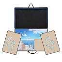 ジグソーパズル 海外製 アメリカ Becko US Jigsaw Puzzle Board with Trays & Cover, Portable Case for Puzzles Storage Saver, Non-Slip Surface, for Up to 1000 Pieces (Dark Blue & Khaki)ジグソーパズル 海外製 アメリカ