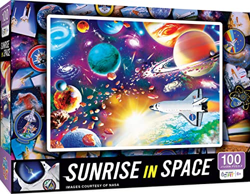 ジグソーパズル 海外製 アメリカ MasterPieces 100 Piece Licensed Jigsaw Puzzle for Kids - NASA Sunrise in Space - 11.5"x15"ジグソーパズル 海外製 アメリカ