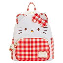 ラウンジフライ アメリカ 日本未発売 バッグ コラボ Loungefly Hello Kitty Mini Backpack Gingham Cosplay Official White One Sizeラウンジフライ アメリカ 日本未発売 バッグ コラボ