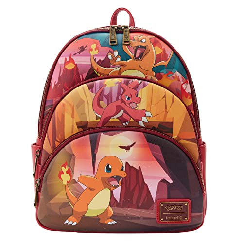 ラウンジフライ アメリカ 日本未発売 バッグ コラボ Loungefly Pokemon Charmander Evolutions Triple Pocket Backpackラウンジフライ アメリカ 日本未発売 バッグ コラボ