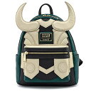 ラウンジフライ アメリカ 日本未発売 バッグ コラボ Loungefly Marvel Loki Cosplay Faux Leather Womens Dou...