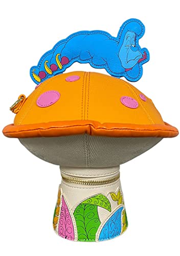 ラウンジフライ アメリカ 日本未発売 バッグ コラボ Loungefly Stitch Shoppe X Disney Alice in Wonderland Caterpillar Mushroom Crossbody Bag - Rave Festival Fashion Cosplay Disneybound Cute Backpacksラウンジフライ アメリカ 日本未発売 バッグ コラボ