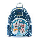 ラウンジフライ アメリカ 日本未発売 バッグ コラボ Loungefly Disney Snowman Mickey Minnie Mouse Snowglob...