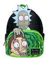 ラウンジフライ アメリカ 日本未発売 バッグ コラボ Loungefly Rick and Morty Glow in the Dark Womens Doub...