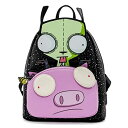 ラウンジフライ アメリカ 日本未発売 バッグ コラボ Loungefly Nickelodeon Invader Zim Gir Pig Doom Womens...