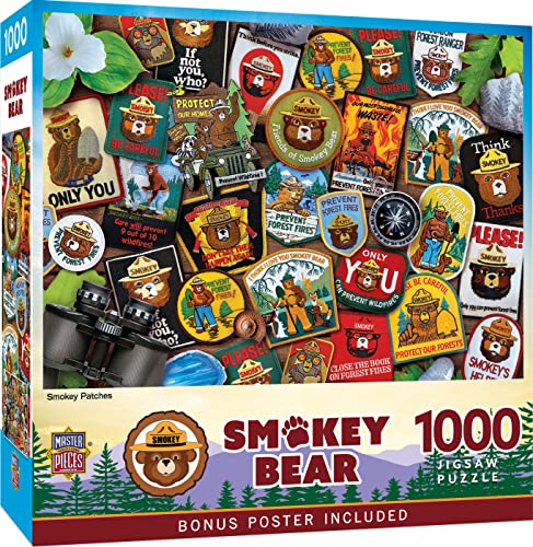 ジグソーパズル 海外製 アメリカ Masterpieces 1000 Piece Jigsaw Puzzle for Adults, Family, Or Kids - Smokey Bear Patches - 20"x27"ジグソーパズル 海外製 アメリカ