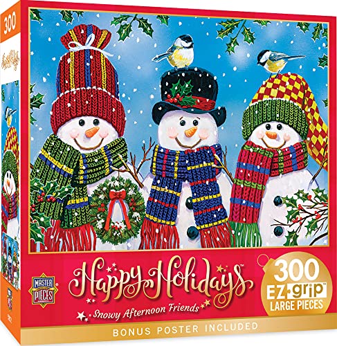 ジグソーパズル 海外製 アメリカ MasterPieces 300 Piece EZ Grip Christmas Jigsaw Puzzle - Snowy Afternoon Friends - 18"x24"ジグソーパズル 海外製 アメリカ