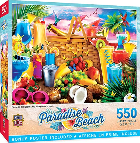 ジグソーパズル 海外製 アメリカ Baby Fanatics Masterpieces 550 Piece Jigsaw Puzzle for Adults, Family, Or Kids - Picnic on The Beach - 18"x24"ジグソーパズル 海外製 アメリカ