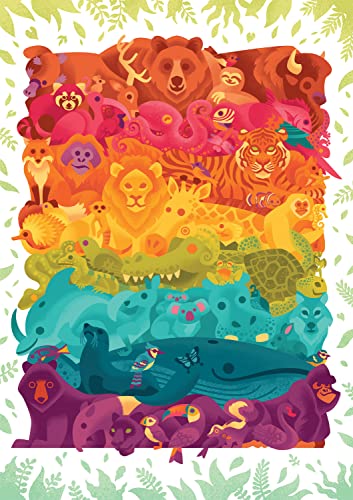 ジグソーパズル 海外製 アメリカ Buffalo Games - Rainbow Menagerie - 300 Large Piece Jigsaw Puzzle for Adults Challenging Puzzle Perfect for Game Nights - 300 Large Piece Finished Puzzle Size is 21.25 x 15.00ジグソーパズル 海外製 アメリカ