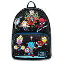 ラウンジフライ アメリカ 日本未発売 バッグ コラボ Loungefly Marvel Chibi Group Womens Double Strap Shou...