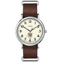 腕時計 タイメックス メンズ Timex Men's NHL Weekender 40mm Watch ? Vegas Golden Knights with Brown Genuine Leather Slip-Thru Strap腕時計 タイメックス メンズ