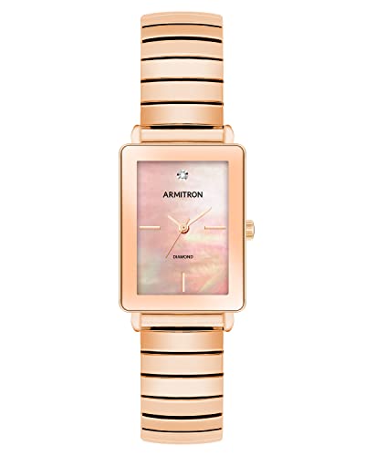 腕時計 アーミトロン レディース Armitron Women's Genuine Diamond Dial Expansion Band Watch, 75/5864,Rose Gold腕時計 アーミトロン レディース