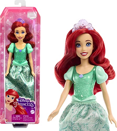 バービー バービー人形 Mattel Disney Princess Ariel Fashion Doll, Sparkling Look with Red Hair, Blue Eyes Tiara Accessoryバービー バービー人形