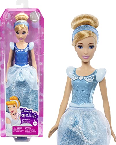 バービー バービー人形 Mattel Disney Princess Cinderella Fashion Doll, Sparkling Look with Blonde Hair, Blue Eyes Hair Accessoryバービー バービー人形