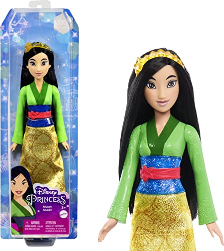 バービー バービー人形 Mattel Disney Princess Mulan Fashion Doll, Sparkling Look with Black Hair, Brown Eyes Hair Accessoryバービー バービー人形