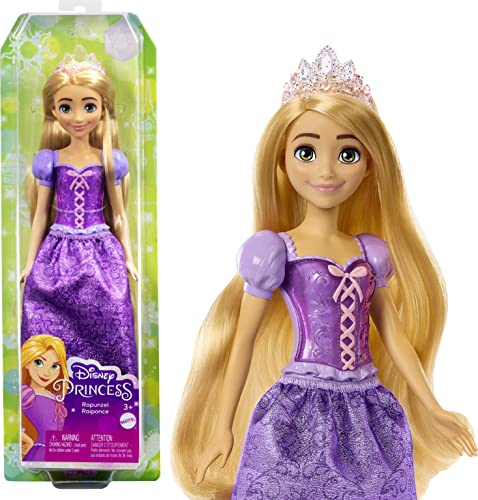 バービー バービー人形 Mattel Disney Princess Rapunzel Fashion Doll, Sparkling Look with Blonde Hair, Blue Eyes & Tiara Accessoryバービー バービー人形
