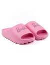 o[r[ o[r[l` Barbie Girls Sliders | Kids & Teens Pink Moulded Ridge Bottom Sandals | Doll Beachwear Summer Pool Shoes | Slip-on Footwearo[r[ o[r[l`