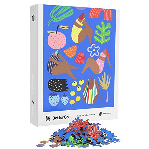 ジグソーパズル 海外製 アメリカ BetterCo. Happy Red Rainbow Puzzle, Jigsaw Tiles for Arts and Craft, Recreation Toy for Kids and Adults, Home Room Office Decor, Assorted Gradient Colors - 1000 Pieces Box Setジグソーパズル 海外製 アメリカ