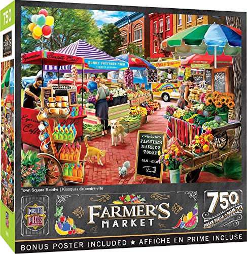 ジグソーパズル 海外製 アメリカ Masterpieces 750 Piece Jigsaw Puzzle For Adults, Family, Or Kids - Town Square Booths - 18"x24"ジグソーパズル 海外製 アメリカ