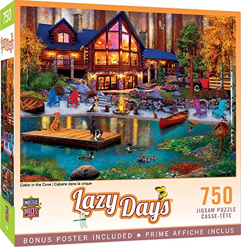 ジグソーパズル 海外製 アメリカ Baby Fanatics Masterpieces 750 Piece Jigsaw Puzzle for Adults, Family, Or Kids - Cabin in The Cove - 18"x24"ジグソーパズル 海外製 アメリカ